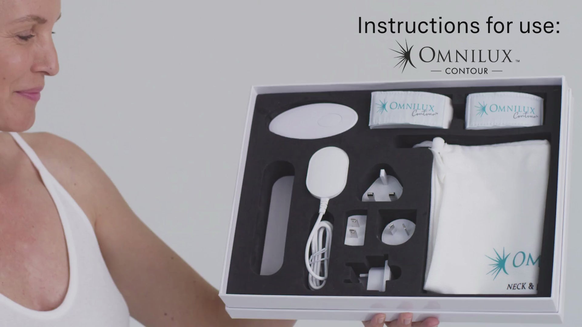 Omnilux Contour Neck & Décolleté LED Light Therapy Mask