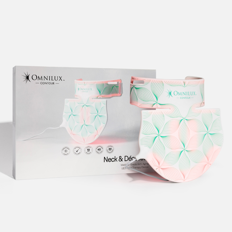Omnilux Contour Neck &amp; Décolleté LED Light Therapy Mask